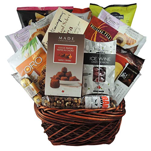 Gourmet Gift Basket - Nuts, Tuffles, Coffee, Tea, Ice Wine Candies, Chocolates, Gingerbread, Munchies and More