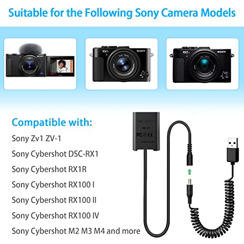 TKDY for Sony Cybershot ZV-1 Cameras Continuous Power Supply, DK