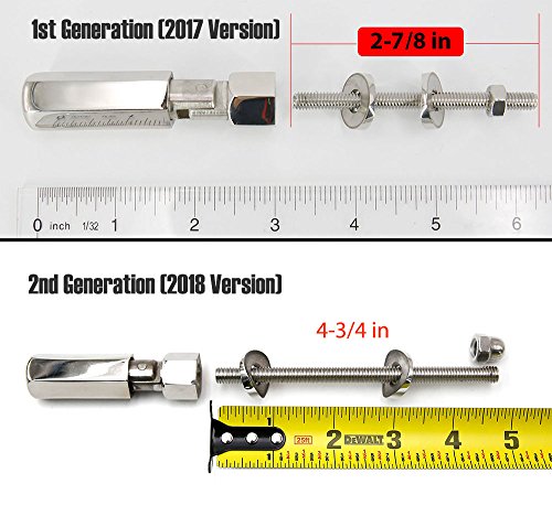 Stainless Steel 316 Grade Staircase Cable Railing Adjustable Tensioner Threaded Terminal End Fitting for 1/8" & 3/16" Cable on Round Post Or Square Railing Post (Satin Finish, 16-Pack) - Thumbnail 4