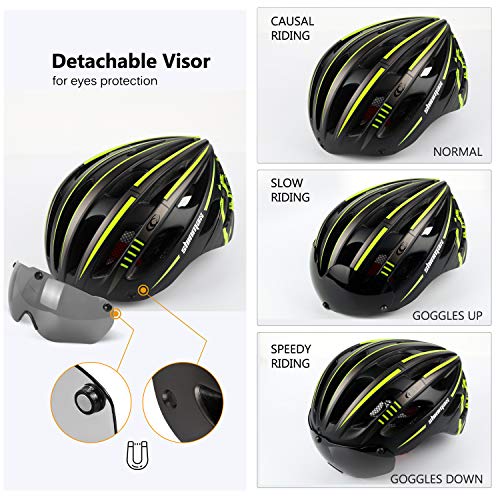 image for Shinmax Bike Helmet, Bicycle Helmet CPSC/CE Certified with USB Recharg