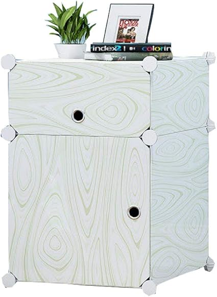 Shuihua Table De Chevet Portable Meuble De Rangement Pour Table De Chevet Cubes De Rangement A Faire Soi Meme Paniers Modulables Boites En Plastique Emboitables Avec Porte De Chambre 39 37 39cm Amazon Fr Cuisine