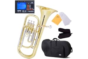 MENDINI BY CECILIO Mendini MBR-30 Intermediate Brass B Flat Baritone Horn with Stainless Steel Pistons