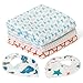 50 x 50 inch Muslin Baby Swaddle Blankets 3 Pack by UpBub - LARGEST on Amazon - 2 BONUS Bibs - Best Large Soft Designer Unisex Wraps - 100% Muslin Cotton