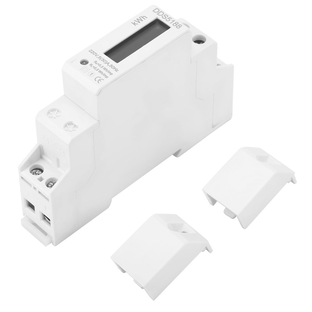 Electric Meter,Akozon Digital LCD 220V Single Phase DINRail 530A