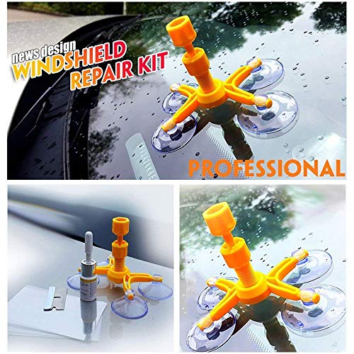 Windshield Repair Kit for Fix Car Cracks Auto Glass Chips, Bulls-Eye, Spider Web, Star-Shaped, Half-Moon Crescents, Quick Fix Windscreen Repair Tool Set Car Auto Windshield Repair Kit - Thumbnail 2