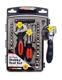 Roadpro   rpps 10046 45 Piece Stubby Juego de herramientas con funda