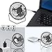 10000 Clip on Fan, Small Desk Stroller Fan Battery Operated with Rechargeable USB & Hook, 3 Speed-4 Mode-6 Inch-360 Rotation Portable Quiet for Baby, Black Ezire
