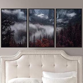 signwin 3 Piece Framed Canvas Wall Art Foggy...