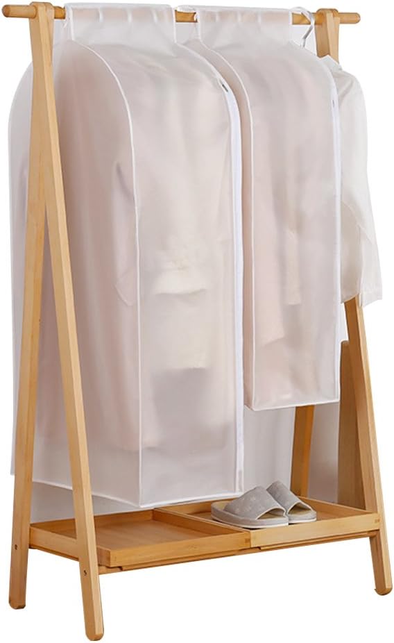 Hzc71 C Peva Closet Organizer Protector Hersent Zip Up Clothes Bag Large Translucent Wardrobe Closet Hanging Storage Bag Garment Rack Cover With Magic Tape Garment Covers Home Kitchen