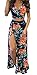 Bigyonger Womens 2 Piece Outfits Sexy Crop Top Maxi Skirt Set Bandage Club Dresses