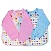 Blulu Unisex Baby Waterproof Sleeved Bib Long Sleeve Bib for Infant Toddler, Set of 2