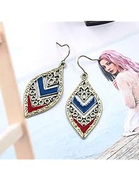 10 Pairs Bohemian Vintage Dangle Earrings, Metal Hollow Ethnic Drop Earrings Set Boho Chic Jewelry for Women Girls