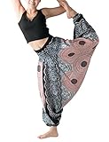 Bangkokpants Harem Pants Women's Hippie Bohemian Yoga Pants One Size - Plus Size (Rose Grey, One Size)