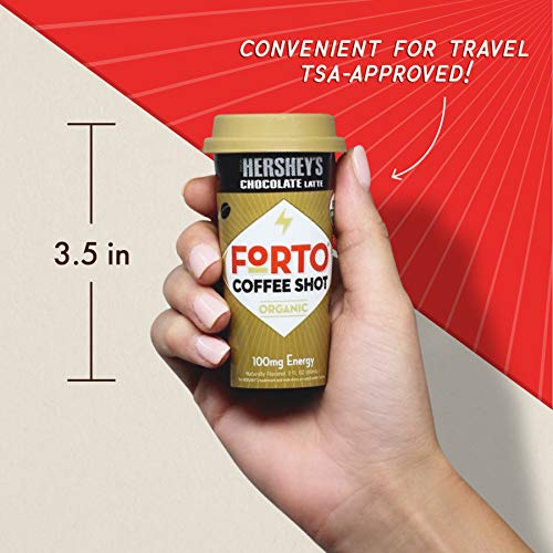 FORTO Coffee Shots - 100mg Caffeine, Krispy Kreme/Hershey's Variety Pack, Ready-to-Drink on the go, High Energy Cold Brew Coffee - Fast Coffee Energy Boost, 6 Pack