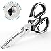 Kitchen Scissors Heavy Duty, KAIKING Come Apart Multifunctional Shears Stainless Steel, Professional Ultra Sharp for Kitchen Poultry, Meat, Fish, Herbs, Vegetables, BBQ (Black & White)