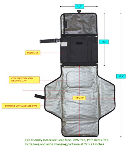 image for Anvy & Me Diaper Changing Clutch with Changing Pad for Baby Infants an