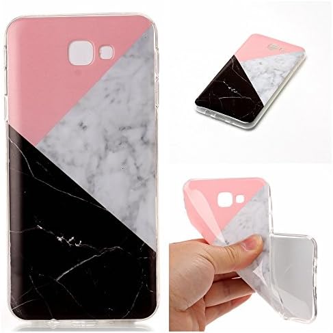 Galaxy On7 2016 Case,GLORYSHOP [Marble pattern] [Drop Protection] Premium Slim Fit Flexible TPU Case Shock-Absorption and Anti-Scratch Back Cover for Samsung Galaxy On7 2016/J7 Prime/G610,[Tricolor]