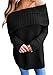 JOYCHEER Womens Off The Shoulder Sweaters Wrap Long Sleeve Oversized Fall Pullover Tops