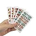 SHAN RUI 6 Sheets Christmas Nail Art Stickers Nail Decals with 1 pair of Scissors, 1 Nail File