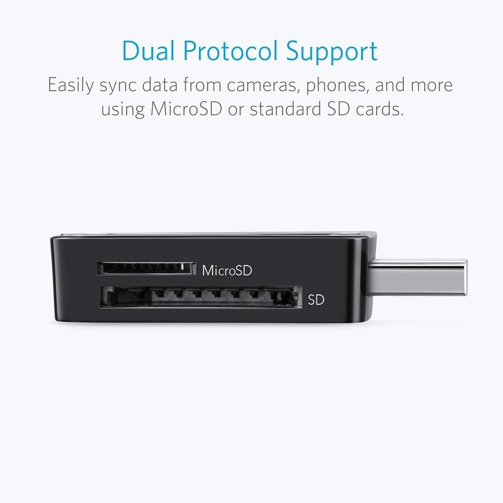 Anker 2-in-1 USB 3.0 SD Card Reader for SDXC, SDHC, SD, MMC, RS-MMC, Micro SDXC, Micro SD, Micro SDHC Card and UHS-I Cards: Computers & Accessories