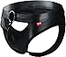 ONEFIT Mens Sexy Underwear Faux -Leather Jockstrap Breathe Holes G-String, Black, Medium