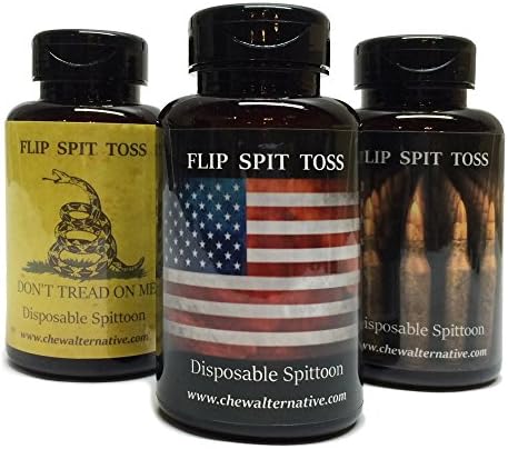 Mud Bud Portable & Disposable Spittoon - Set of 3 - Bullets, Gadsden Flag & US Flag