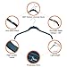 IEOKE Wide Shoulder Suit Hangers, Premium Wooden Hangers with 360° Swivel Hook and Locking Bar, Glossy Finish Hangers for Coats, Jackets, Sweaters and Heavy Clothes (6 Pack)