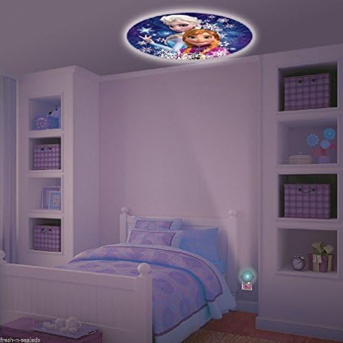 Home Kids Bedroom Disney Frozen Projectable LED Plug-In Night Light Lamp Decor