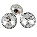 decotacks® 1 inch [25mm] Flower Clear Crystal Upholstery Buttons with Metal Loop for Sofa and Headboards, 24pcs/pk BTN0725-2