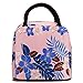 Fashion Lunch bags Cosmetic Bag For Women Girls Tote Handbag - Blue Leave