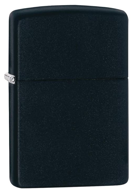 Zippo 218 Regular Lighter, 1.5 x 0.5 x 2.25inch (Black Matte) Zippo