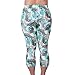 Zerdocean Women's Plus Size Lightweight Printed Capri Leggings style-033 3X