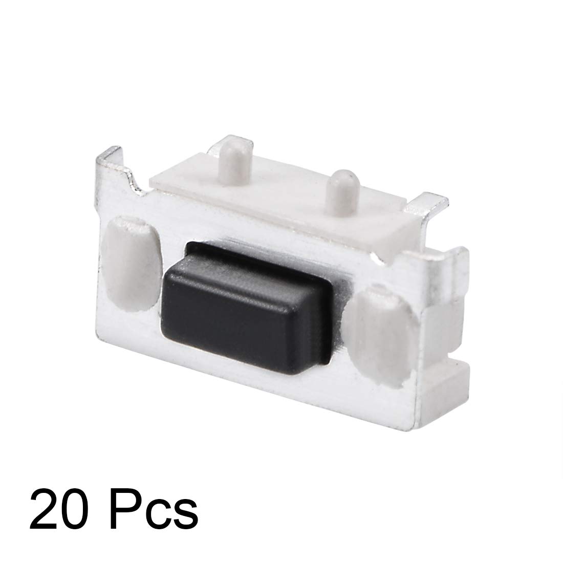 sourcing map 3x6x3.5mm Panel PCB Momentary Tactile Tact Push Button Switch 2 Terminals 20 Pcs, White, 3*6*3.5 20pcs - Image 3