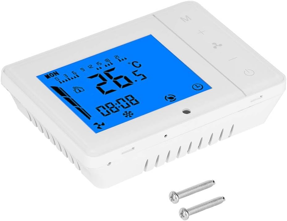 Aconga LCD Display Central Air Conditioner Temperature Controller Cooling Heating Thermostat, 4