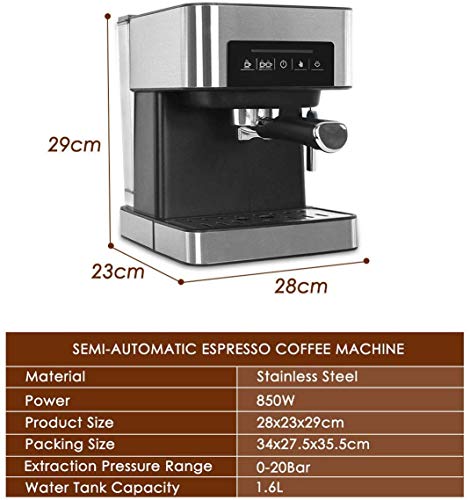 ZEH Kaffeemaschine, E-20Bar italienische Kaffeemaschine, Haushalt Americano Espresso-Kaffee-Maschine, Fancy Milchschaum… – Bild 8