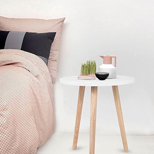 Leoneva 19.5" Modern Round Coffee Tea Side Table for Sofa Living Room Balcony[US STOCK]