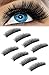 Dual Magnetic Eyelashes, Newest Ultra Thin Fiber Magnet Lashes Best 3D Reusable Fake Lashes Extensions Cosmetics,8 Pcs