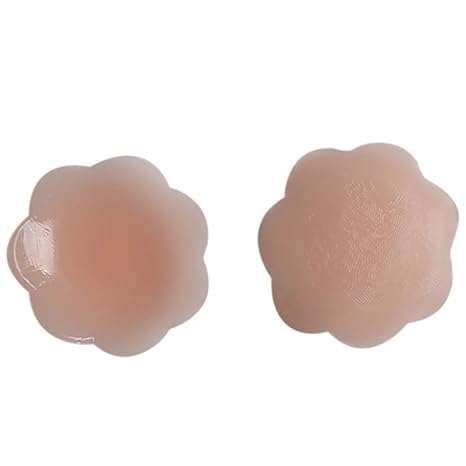 Silikon Nipple-Covers - Brustwarzenabdeckung - Blume/Flower - hautfarben Blickdicht - selbstklebend & wiederverwendbar