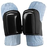 VUINO Professional Lightweight Soft Knee Pads with Neoprene Foam Padding and Adjustable Straps for Working, Gardning, Cleaning, Flooring, Tiling and Construction (Black)