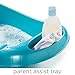 Summer Splish 'n Splash Newborn to Toddler Tub (Blue) – 3-Stage Tub for Newborns, Infants, and Toddlers – Includes Fabric Newborn Sling, Cushioned Support, Parent Assist Tray, and a Drain Plug