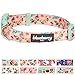 Blueberry Pet 11 Patterns Spring Scent Inspired Rose and Butterfly Print Pastel Pink Adjustable Dog Collar, Small, Neck 12