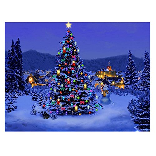 UPC 714890292970, Whitelotous Beautiful Christmas Tree 5D Diamond Painting Embroidery DIY Paint-By-Number Kit Home Wall Decor 16 x 12 Inch