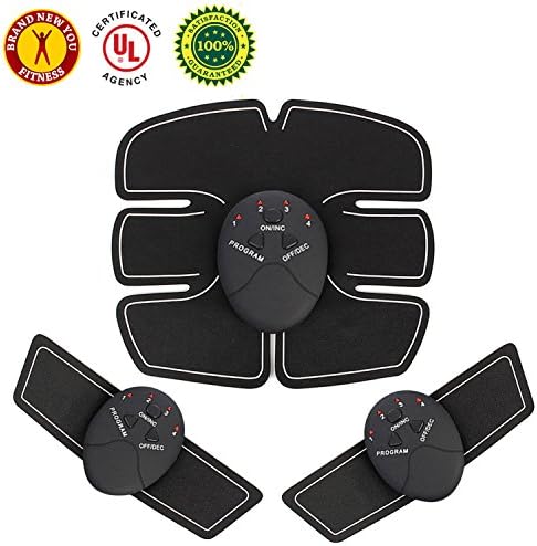 Muscles Toner Belt, Manafun Muscle Toner Ab Trainer Abdominal/Arm/Leg Toning Wireless Electronic Smart Fitness Massage ABS Toning Belts Unisex Home/Office Gym Workout Body Fit Machine (Black)