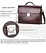 VICUNA POLO Man Briefcase Shoulder Bag Messenger Handbag with combination Lock (brown)