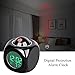 Konesky Projection Alarm Clock, LED Desk Clock with Digital LCD Voice Talking Function, Alarm,Snooze,Temperature,Time(12H/24H) Display (Black)