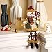 Sumind Christmas Sitting Snowman Tabletop Doll for Christmas Centerpieces Table Fireplace Decor Ornament Home Party Decoration Xmas Figurines