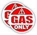 2" Round Gasoline Only Vinyl Decal | Sticker | Label Fuel Gas Door Label Weatherproof primary