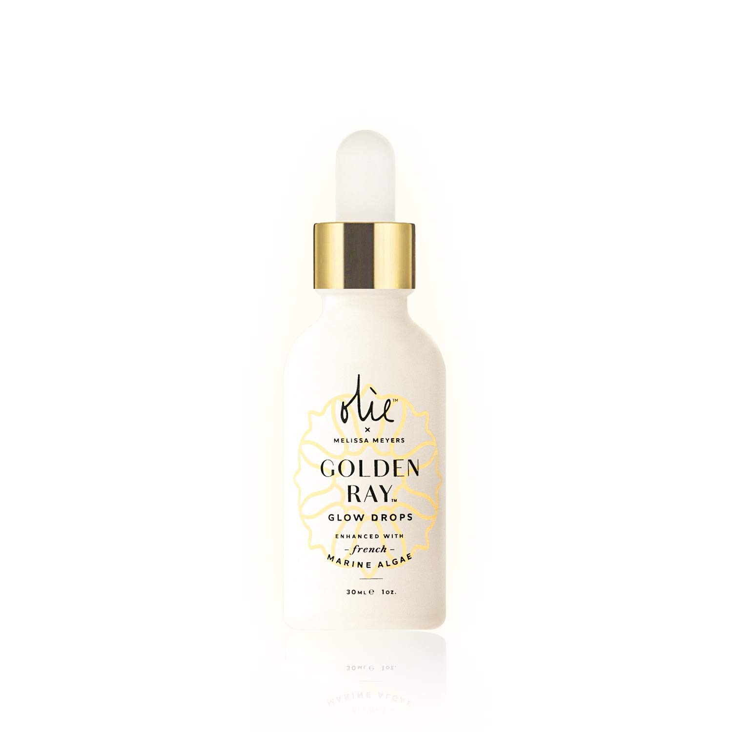 Golden Ray Glow Drops Facial Moisturizer - Boosts Collagen Production | Natural Face Oil Enhanced With French Marine Algae | Olie Biologique x Melissa Meyers Limited Edition | 30 ml