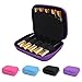 pureGLO 10 Bottles Essential Oil Carrying Case – Protect Your Precious Oils! Shock & Spill Proof Design - Holds 10 5ml, 10ml Roller Bottles – Organizer Perfect for Travel Storage - Purple