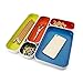 Three by Three Seattle 5 Piece Shallow Metal Organizer Tray Set for Storing Makeup, Stationery, Utensils, and More in Office Desk, Kitchen and Bathroom Drawers (1 Inch, Assorted Colors)